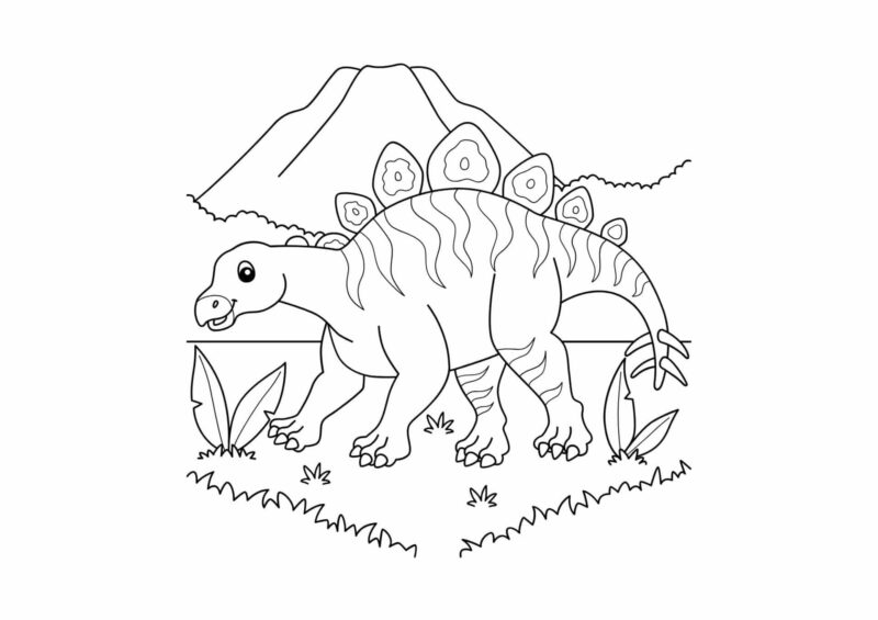 Dinosaurs 19 Triceratops med blomster omkring hovedet