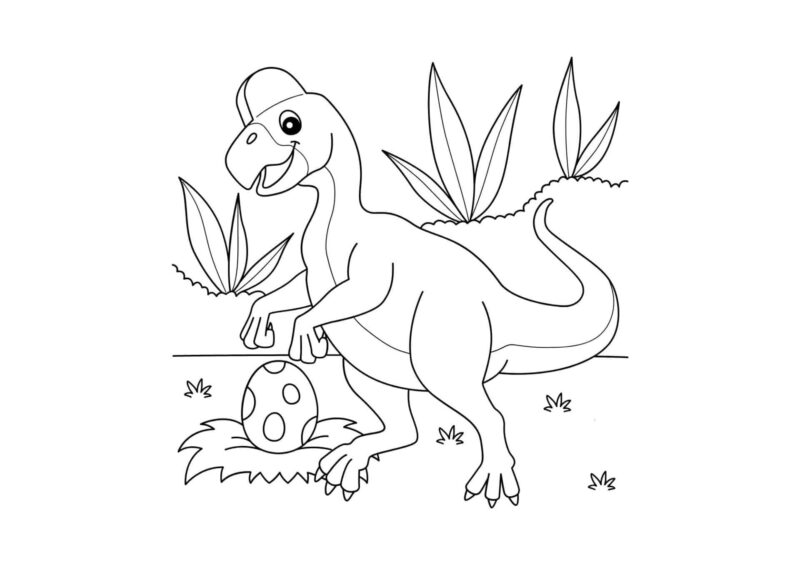 Dinosaurs 20 Langhalset dinosaur, der sidder mellem planter