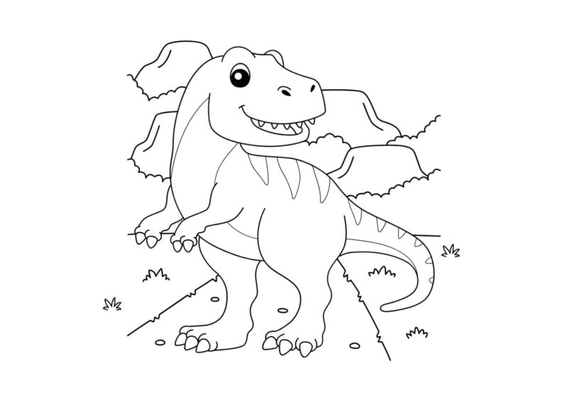 Dinosaurs 20 Glad tyrannosaurus rex med korte arme og åben mund