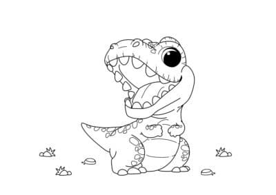 tegning af dinosaur 75