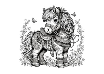 tegning pony 11