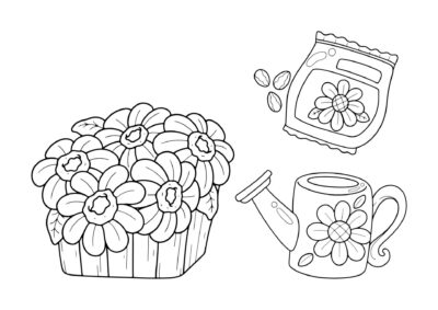 Tegninger af blomster 91 tegning af blomst 60