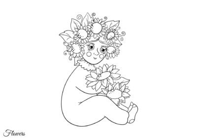 Tegninger af blomster 98 tegning af blomst 67