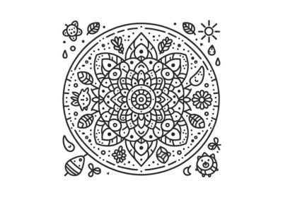 tegning af mandala 19