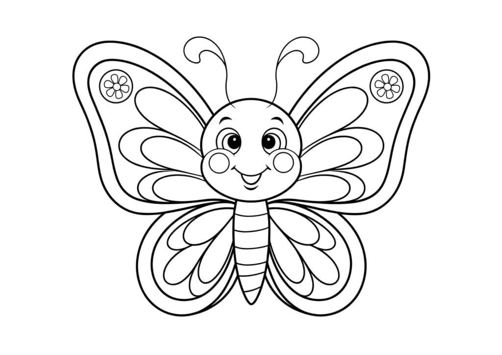 tegning af sommerfugl 71