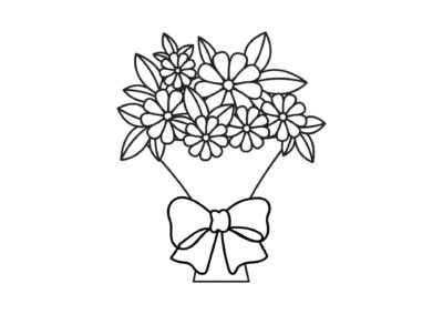 Tegninger af blomster 4 tegning blomsterbuket 5