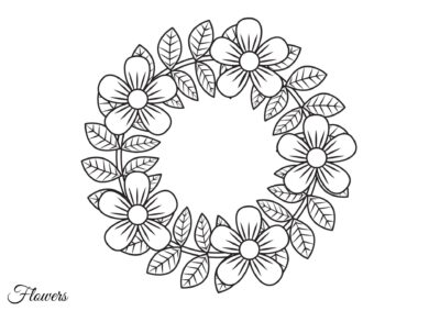 Tegninger af blomster 103 tegning blomsterkrans 14