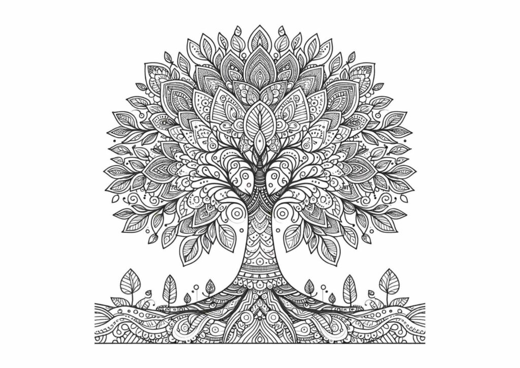 tegning mandala trae 2 1