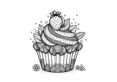 tegning af cupcake 12