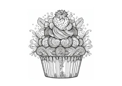 tegning af cupcake 13