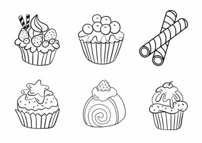 tegning af cupcake 23