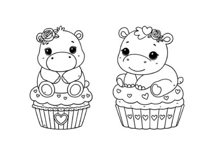 Tegninger af mad og drikke 103 tegning af cupcake 25
