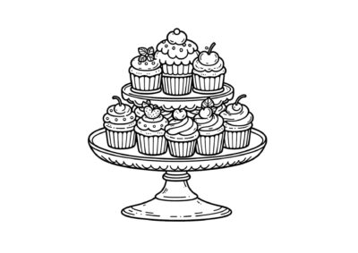 tegning af cupcake 6