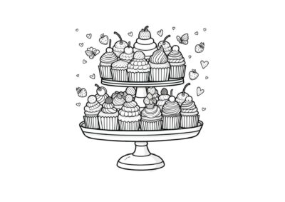 tegning af cupcake 7