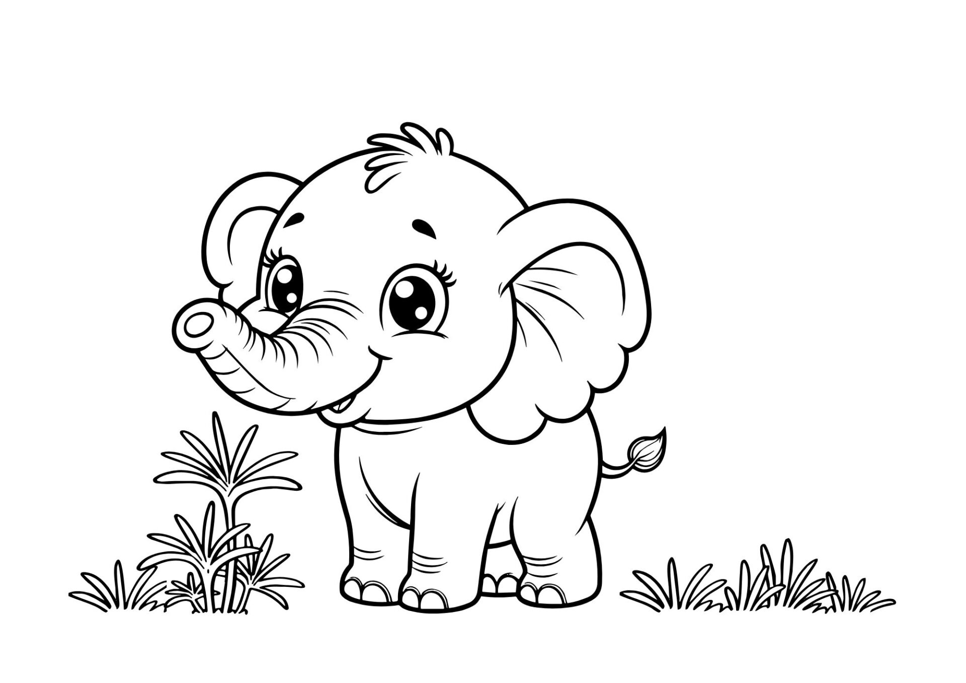 Tegninger Af Elefanter Print Farvel g Tegning Af Elefant