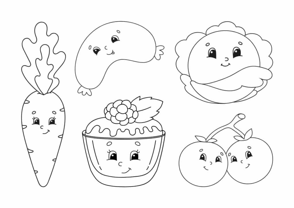 Tegninger af mad og drikke