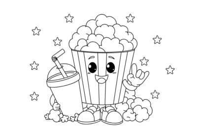 tegning af popcorn 1
