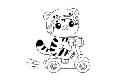 tegning af tiger 8