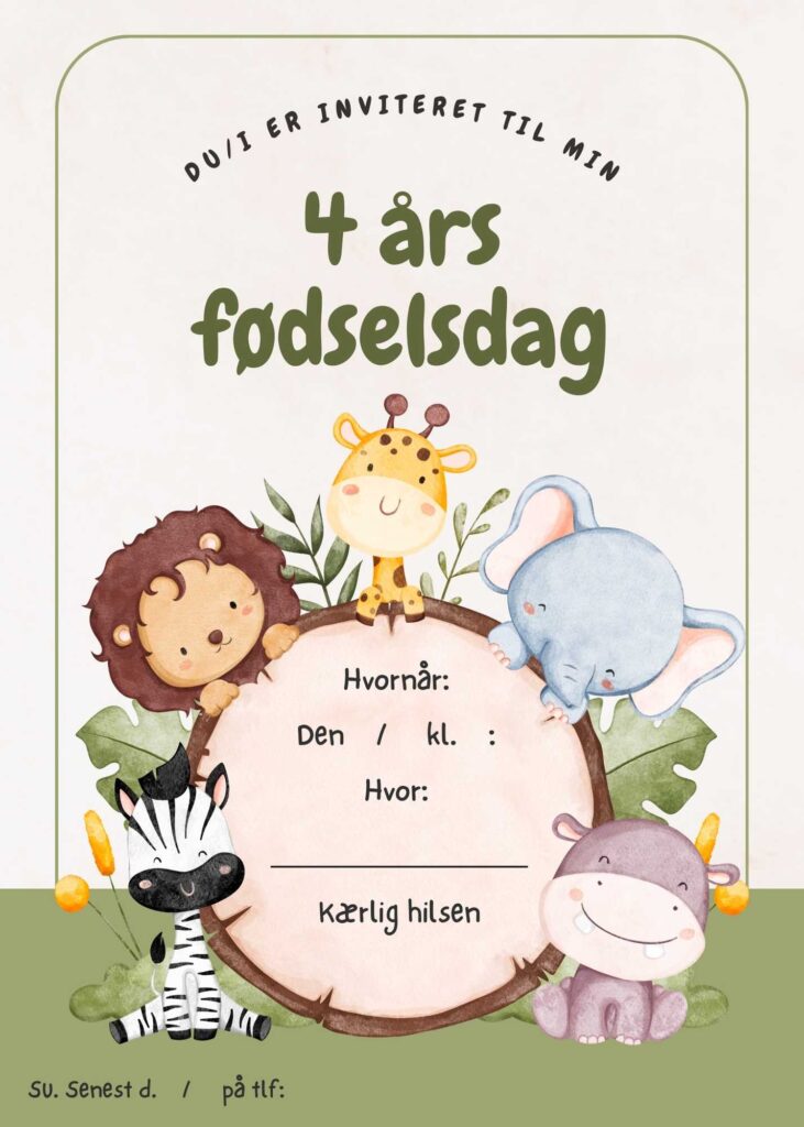 invitation foedselsdag boern 4