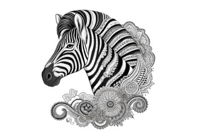 Print mandala zebra 1