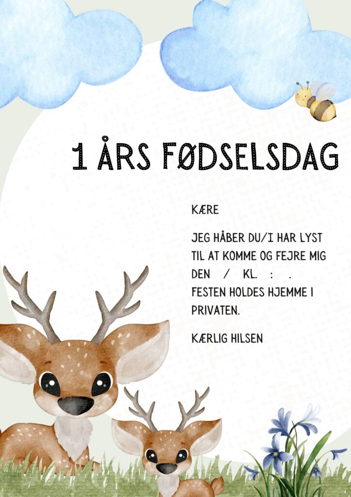 invitation 1 aars foedseslsdag 2