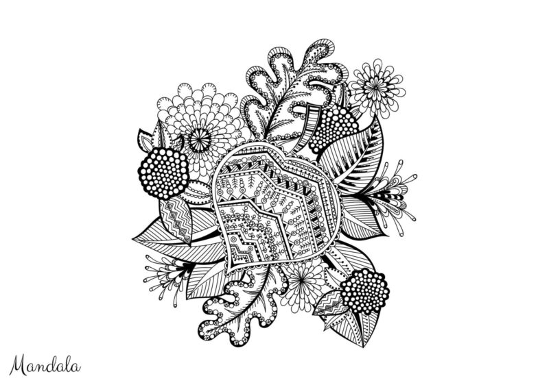 Mandalas 10 Julegaver og pynt omgivet af fine mandalamønstre til farvelægning