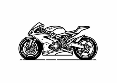 tegning af motorcykel 1