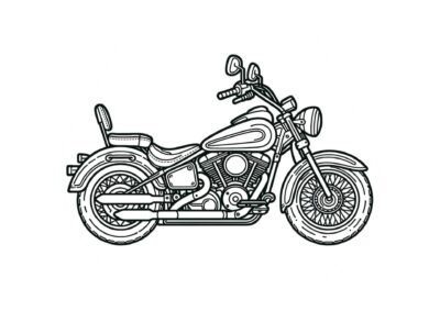 tegning af motorcykel 2