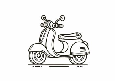 tegning af scooter 1