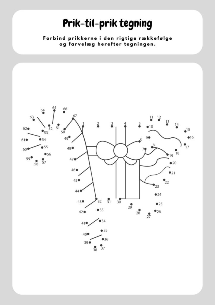 prik til prik tegning jul 11