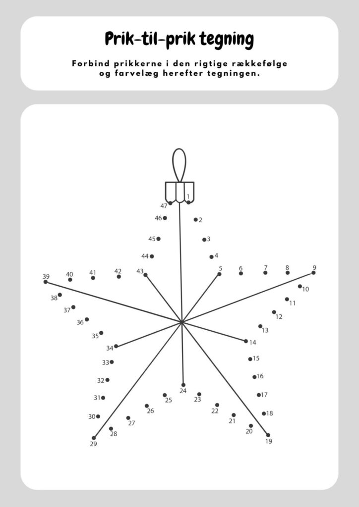prik til prik tegning jul 12