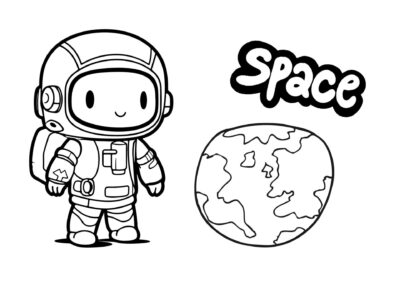 tegning astronaut 10