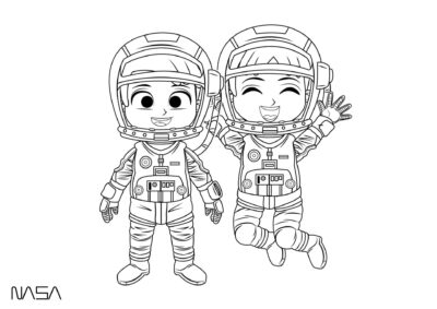 tegning astronaut 3