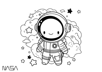 tegning astronaut 8