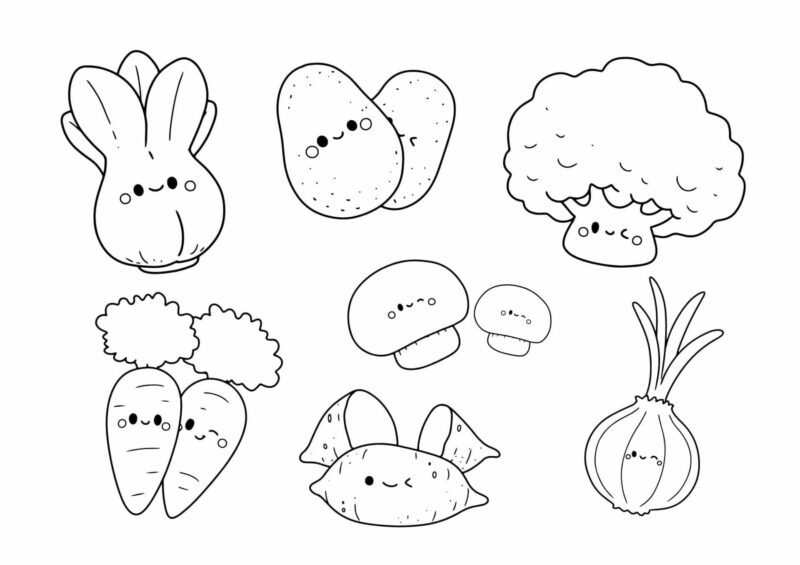 Mad og drikke 10 tegning-groentsager-4