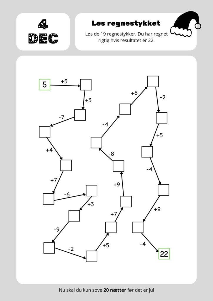 print julekalender 4 dec