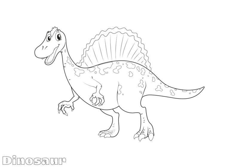 Dinosaurs 22 Dinosaur med lang rygfinne og kraftig hale