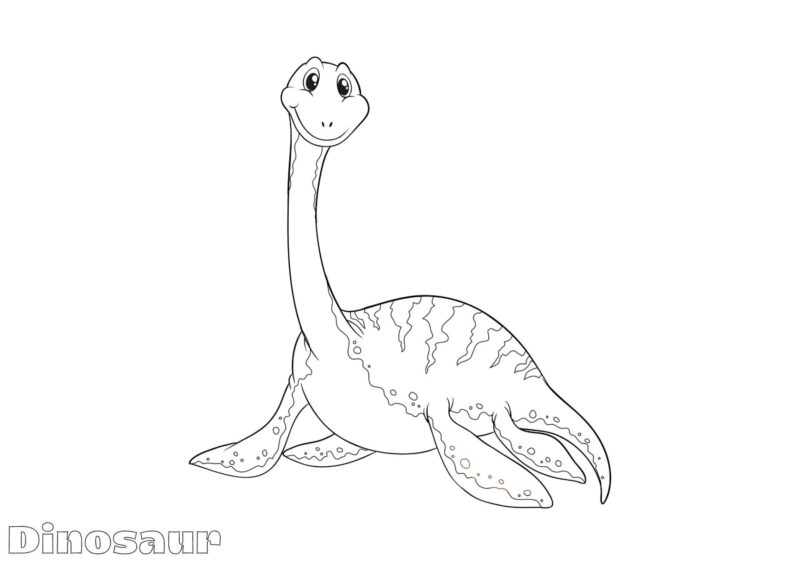 Dinosaurs 22 Langhalset dinosaur, der står oprejst i græsset