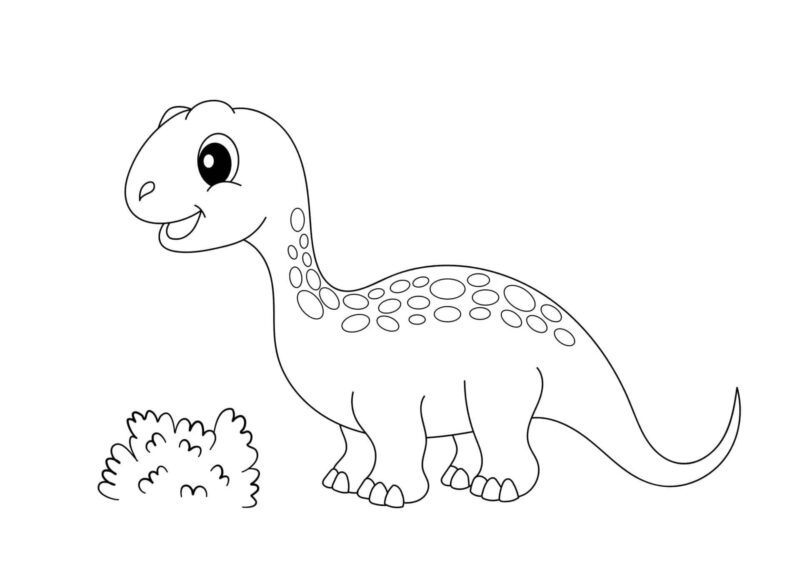 Dinosaurs 2 Sød langhalset dinosaur med pletter på ryggen