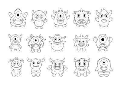 tegning af monster 27