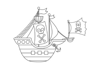 Tegninger af pirater 46 tegning af piratskib 2