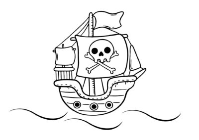 Tegninger af pirater 53 tegning af piratskib 3