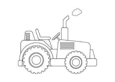 tegning af traktor 11