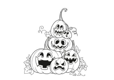 tegning halloween graeskar 4