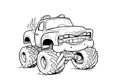 tegning monstertruck 5