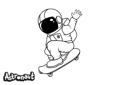 tegning af astronaut 21