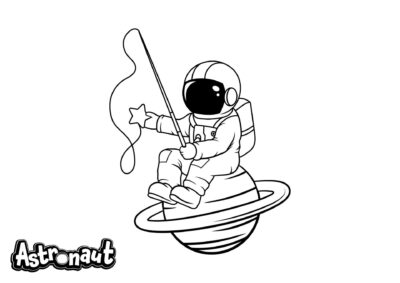 tegning af astronaut 22