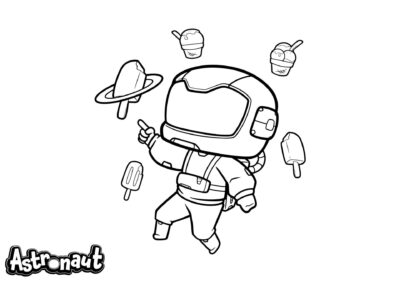 tegning af astronaut 25