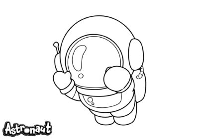 tegning af astronaut 27