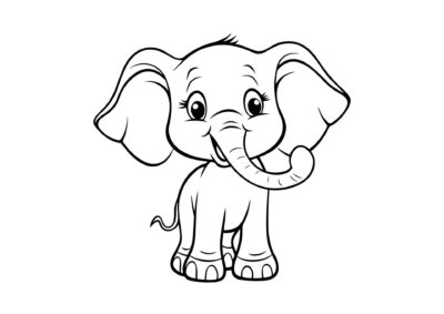 tegning af elefant 14